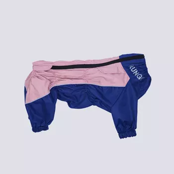 Rungo Дождевик для собак породы шитцу, обхват шеи 37 см, обхват груди 58 см, длина спины 32 см, бежево-синий (мальчик)