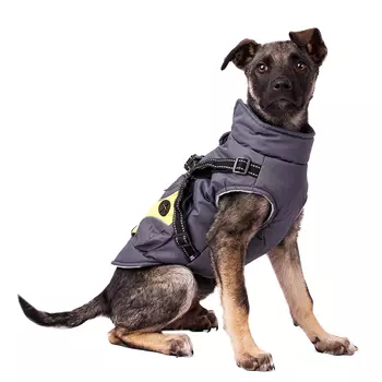 Rungo Куртка на молнии с карманами серая M