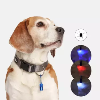 Rungo Маячок светящийся из алюминия для кошек и собак, 2,7х1,2 см (с креплением 6,3 см)