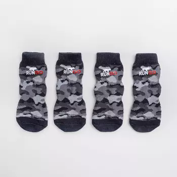 Rungo Носки удлиненные для собак, XL, серый камуфляж