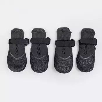 Rungo Носки удлиненные с прорезиненной подошвой для собак, 3XL, черные