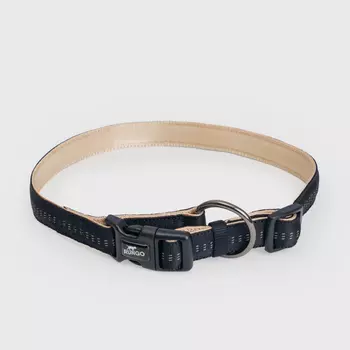 Rungo Ошейник для собак Downtown, обхват шеи 35-55 см, ширина 2 см, черный с бежевым