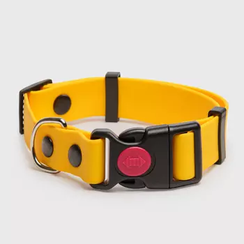 Rungo Ошейник для собак из биотана с фастексом, обхват шеи 30-42 см, ширина 2 см, желтый
