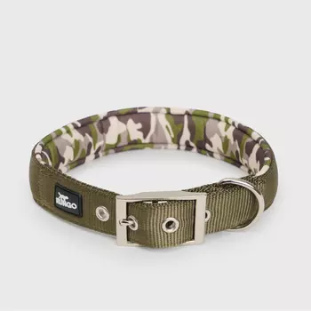 Rungo Ошейник для собак Soft Classic, L, обхват шеи 47-55 см, ширина 3 см, зеленый камуфляж