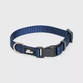 Rungo Ошейник нейлоновый для кошек и собак, обхват шеи 22-35 см, ширина 1 см, синий
