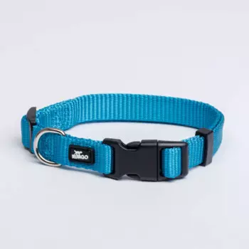 Rungo Ошейник для собак нейлоновый, обхват шеи 30-45 см, ширина 1,5 см, голубой