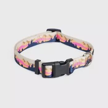 Rungo Ошейник нейлоновый для собак, обхват шеи 30-45 см, ширина 1,5 см, розовый