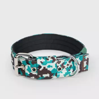 Rungo Ошейник нейлоновый для собак Soft Classic, обхват шеи 60,5 см, ширина 3,8 см, пиксель