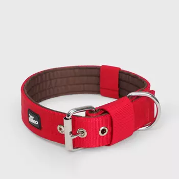 Rungo Ошейник нейлоновый для собак Soft Classic, обхват шеи 60,5 см, ширина 3,8 см, красно-коричневый