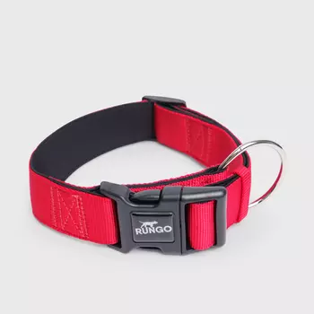 Rungo Ошейник нейлоновый для собак Soft, обхват шеи 40-55 см, ширина 4 см, красный