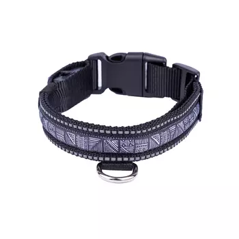 Rungo Ошейник нейлоновый светящийся для собак, 41-51 см, M, черный