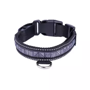 Rungo Ошейник нейлоновый светящийся для собак, 51-61 см, L, черный