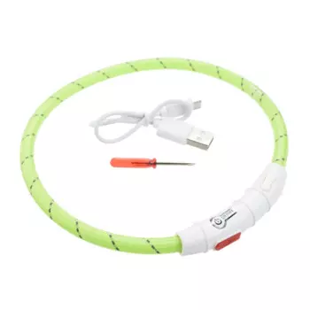 Rungo Ошейник для собак светящийся, обхват шеи 45 см, зеленый