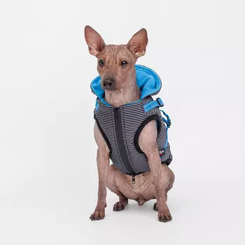 Rungo Попона теплая со шлейкой для собак, XL, черная