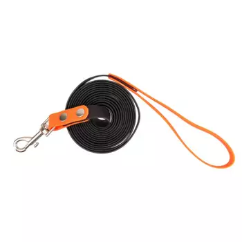 Rungo Поводок биотан Хайстайл черный 20 3м оранжевая ручка