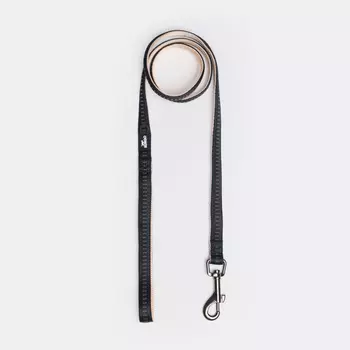 Rungo Поводок для собак Downtown, длина 120 см, ширина 1,5 см, черный с бежевым