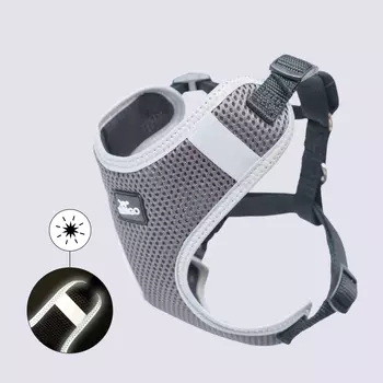 Rungo Шлейка для собак Comfort, S, обхват груди 30-41 см, ширина ремешка 1,5 см, черный