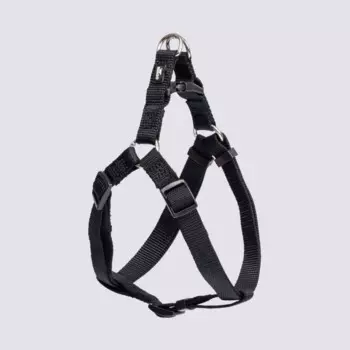 Rungo Шлейка для собак нейлоновая Step-in, обхват груди 45-63 см, ширина 15 мм, черная