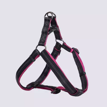 Rungo Шлейка для собак Step-in Downtown, обхват груди 80-100 см, ширина ремешка 2,5 см, черный с орхидеей