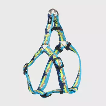 Rungo Шлейка нейлоновая для кошек и собак Step-in, объем груди 45-63 см, ширина ремешка 1,5 см, горный голубой