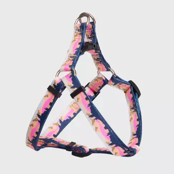 Rungo Шлейка нейлоновая для кошек и собак Step-in, объем груди 45-63 см, ширина ремешка 1,5 см, горный розовый