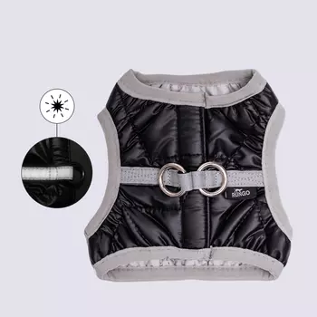 Rungo Шлейка-жилетка для собак Comfort, XS, обхват груди 24-27 см, черный