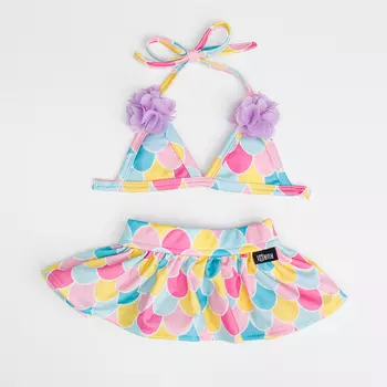 RURRI Бикини-комплект для собак и кошек, M, с фиолетовыми цветами