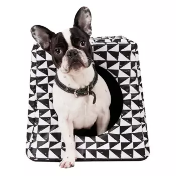 Rurri Дом-трансформер 3в1 для собак и кошек 38х38х37 см Скандинавия, черно-белый