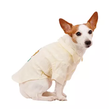 RURRI Футболка для собак Pure Sun, M, белая с цветком (унисекс)