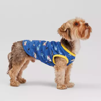 Rurri Футболка синяя с акулами охлаждающая XS