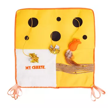Rurri Игрушка для кошек Развивающий коврик Сыр 48х48 см