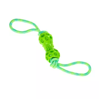 RURRI Игрушка для собак Гантель на веревке, 40х5х5см