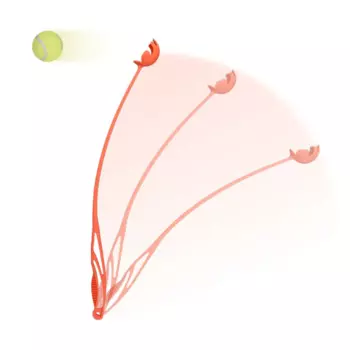 RURRI Игрушка для собак Катапульта с мячиком, длина катапульты 68 см, диаметр мяча 6,5 см