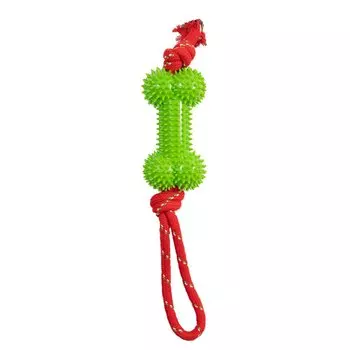 Rurri Игрушка для собак Кость на веревке, 15 см