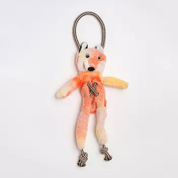 RURRI Игрушка для собак Лисица на веревке, 56х12х6 см