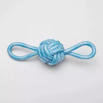 Rurri Игрушка для собак Мяч веревочный с петлями, 21х6,5 см