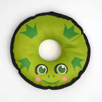 RURRI Игрушка для собак Пончик Лягушка, 19х3,5 см