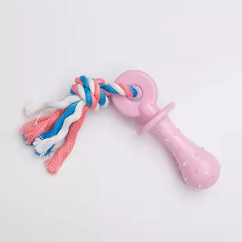 Rurri Игрушка для собак Соска-пустышка с веревкой, 19х4х4 см