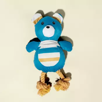 Rurri Игрушка с пищалкой для собак Медвежонок Аквамарин, 40 см