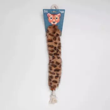 Rurri Игрушка с шуршащим элементом для собак Хвост леопарда, 63х7х5 см