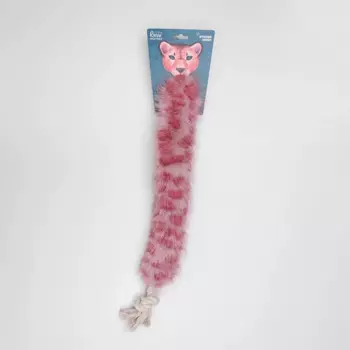 Rurri Игрушка с шуршащим элементом для собак Хвост розового леопарда, 57х7х5 см