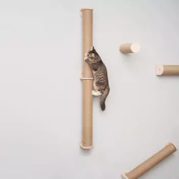 RURRI Когтеточка-столбик Активити (2х60 см) с двумя столбиками из джута для кошек