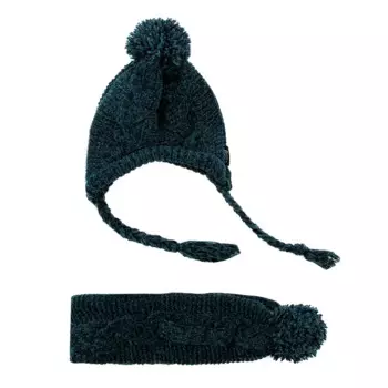 RURRI Комплект для собак шарф и шапка из шенилла, серый