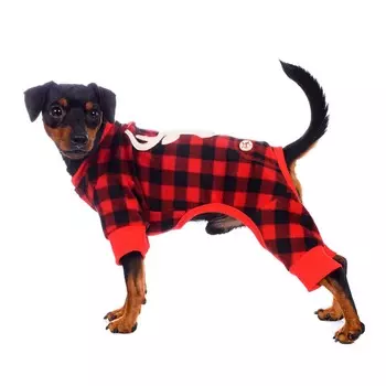 Rurri Костюм для собак красный клетчатый Олень XL