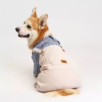 RURRI Костюм с рубашкой для собак, 4XL, бежевый