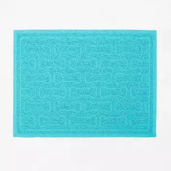 Rurri Коврик под кошачий туалет, 40х30 см, бирюзовый