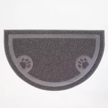 RURRI Коврик под кошачий туалет, 60x36 см, серый