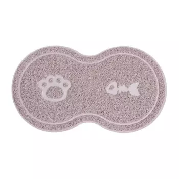 RURRI Коврик под миску для кошек и собак, 46x26 см, бежевый