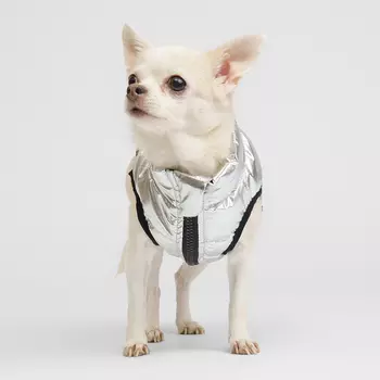 RURRI Куртка двухсторонняя для собак, S, серебряная