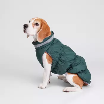 Rurri Куртка на молнии для собак, 2XL, зеленая
